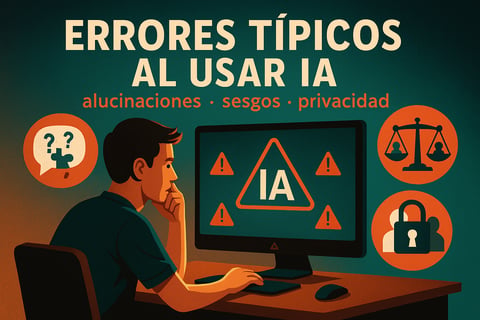 Alucinaciones, sesgos y privacidad: 7 errores típicos al usar IA (y cómo evitarlos)