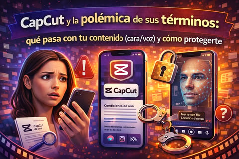 CapCut y la polémica de sus términos: qué pasa con tu contenido (cara/voz) y cómo protegerte