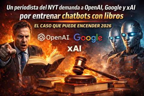 Un periodista del NYT demanda a OpenAI, Google y xAI por entrenar chatbots con libros: el caso que puede encender 2026
