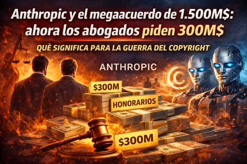 Anthropic y el megaacuerdo de 1.500M$: ahora los abogados piden 300M$ — qué significa para la guerra del copyright en IA