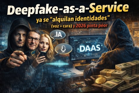 Deepfake-as-a-Service: ya se “alquilan identidades” (voz + cara) y 2026 pinta peor