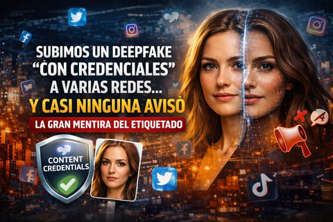 Subimos un deepfake “con credenciales” a varias redes… y casi ninguna avisó: la gran mentira del etiquetado