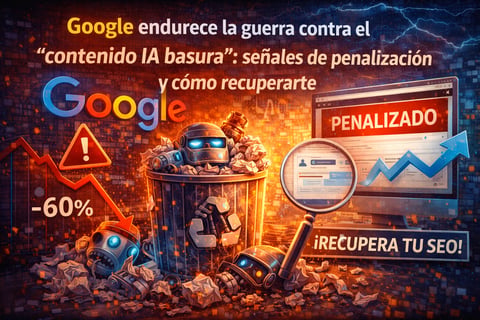 Google endurece la guerra contra el “contenido IA basura”: señales de penalización y cómo recuperarte