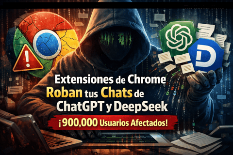 ALERTA: dos extensiones de Chrome robaban tus chats de ChatGPT y DeepSeek (900.000 usuarios)