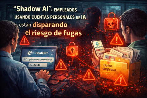 “Shadow AI”: empleados usando cuentas personales de IA están disparando el riesgo de fugas