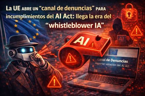 La UE abre un “canal de denuncias” para incumplimientos del AI Act: llega la era del “whistleblower IA”