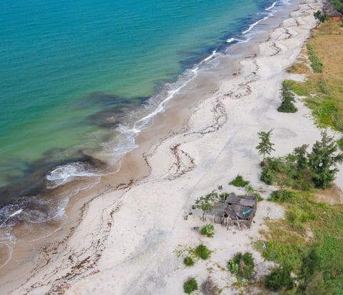 photo d'une plage du village Palmarin au Sénégal