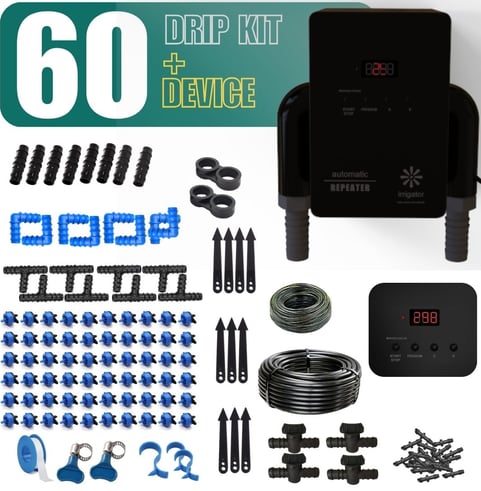 buy irrigator bundle repeater Timer with 60 Plants Drip Kit