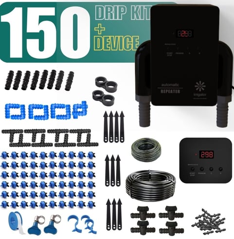 buy irrigator bundle repeater Timer with 150 Plants Drip Kit