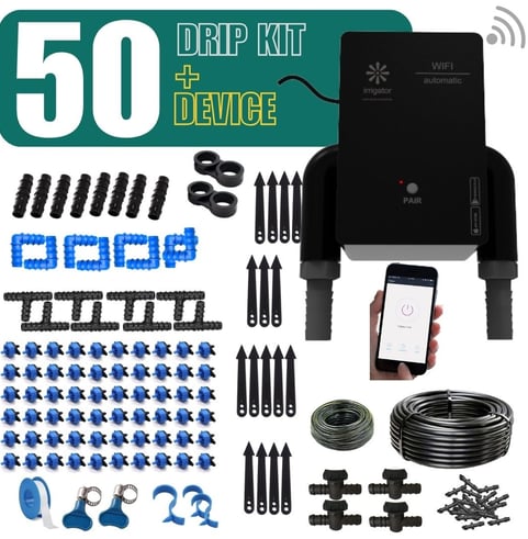 buy irrigator bundle Wifi Remote Timer with 50 Plants Drip Kit
