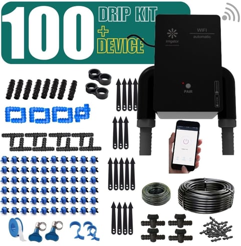 buy irrigator bundle Wifi Remote Timer with 100 Plants Drip Kit