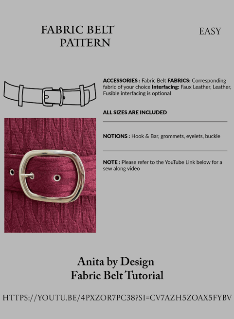 fabric belt sewing pattern