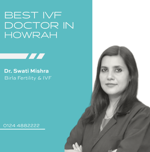 An image highlighting Dr. Swati Mishra as the top IVF specialist in Howrah