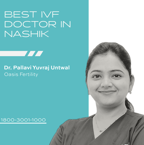 A banner featuring Dr. Pallavi Yuvraj Untwal as the top-rated IVF doctor in Nashik