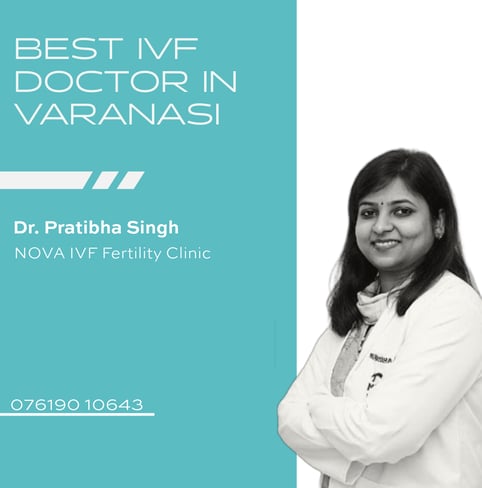 An illustration presenting Dr. Pratibha Singh as Varanasi’s premier IVF doctor