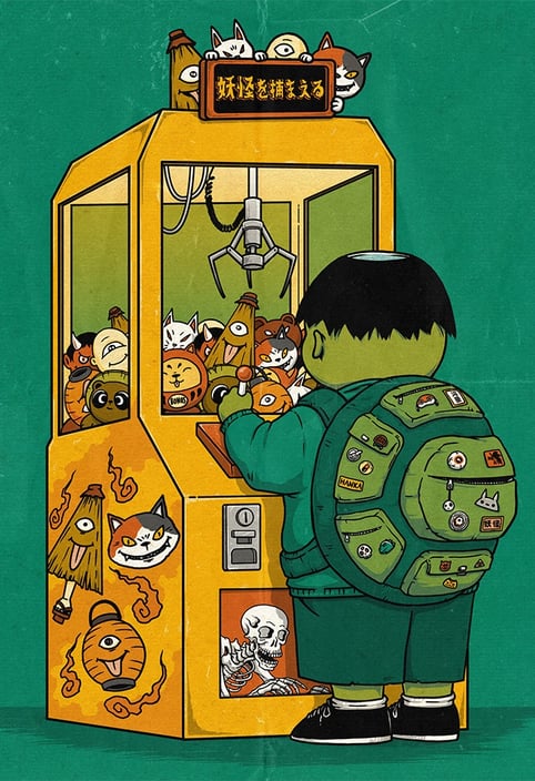 Kappa Yokai Toy Japanese Claw Machine
