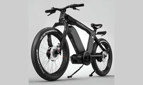 a black and white electric bike