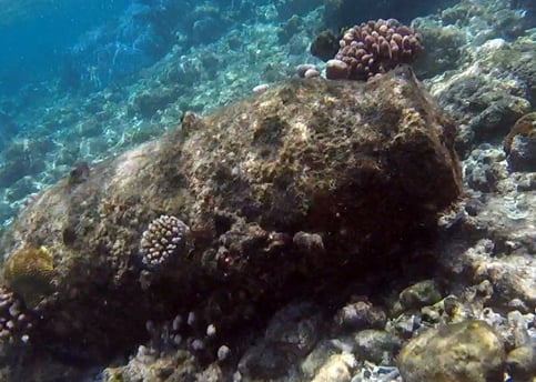 Unexploded bomb in water off Papua New Guinea