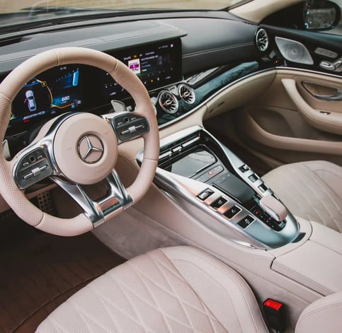 Interior Detailing Image “Deep interior car detailing with steam cleaning and vacuuming of seats"