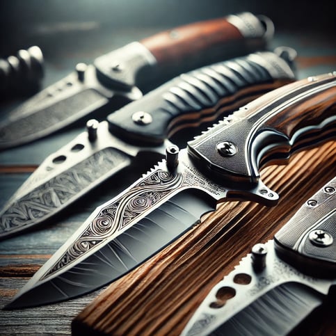 best-places-to-buy-custom-knives custom knives in a row