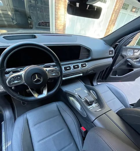 Interior Detailing Image “Deep interior car detailing with steam cleaning and vacuuming of seats"