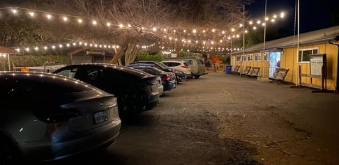 Parking lot outside Norway Hall