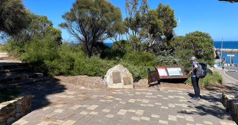Wild South Coast Way trail head at Jervis Bay, South Australia