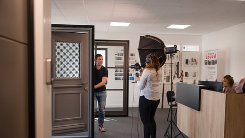 Tournage de film d'entreprise sur site avec videaste pro