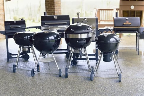 Traditional barbecues in different sizes