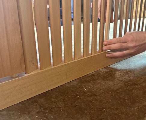 Each shutter is assembled by hand in our shutter shop