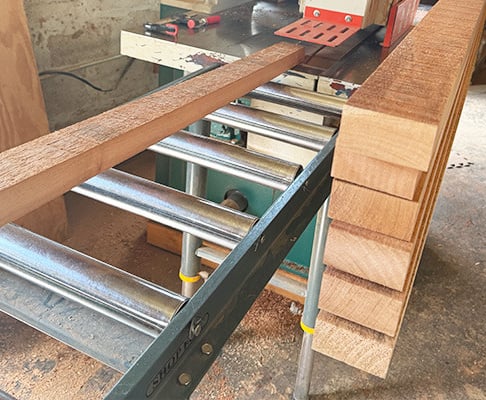 shutter frame being milled to thickness