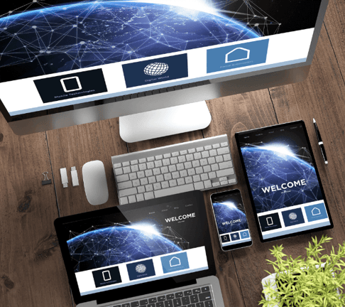 website in lapto cellphone