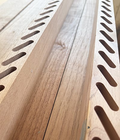 shutter frames with louver grooves