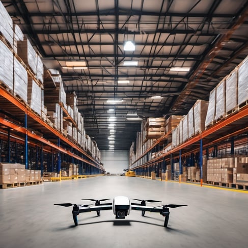 invenco-ai drone in warehouse autonomus inventory management