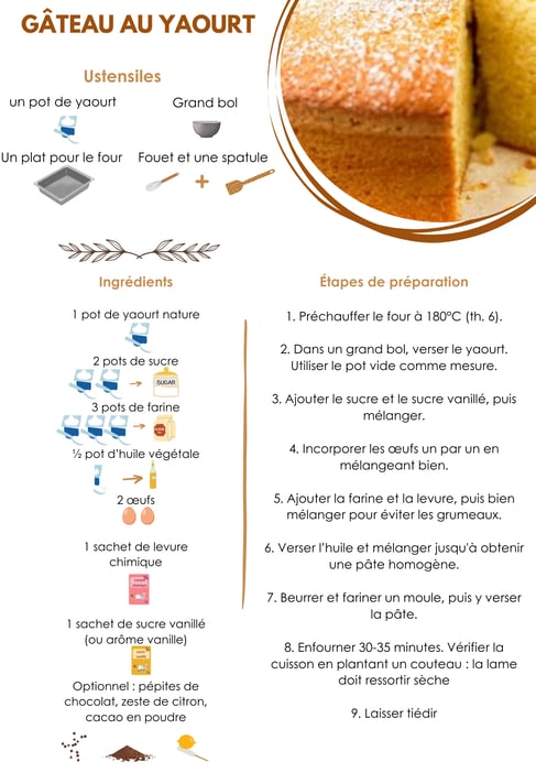 recette gâteau au yaourt