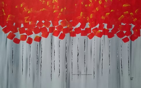 peinture d'arbres en d'automne 