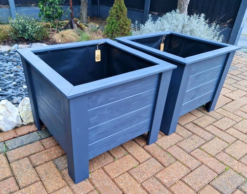 Wooden planter pair of 2 painted handmade  large size 100litre