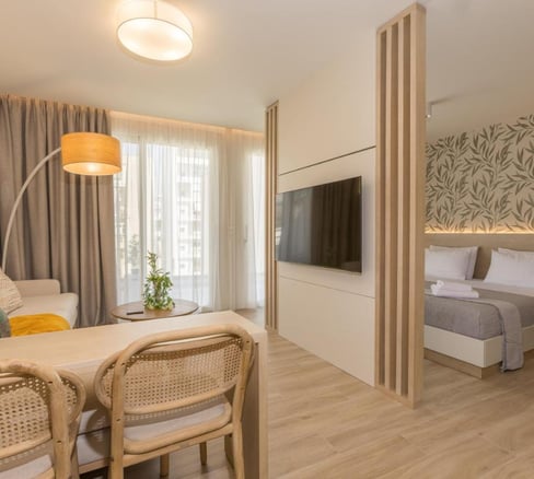 Vallaniou 11 Piraeus, bedroom apartment, 2025, wooden furniture, large tv