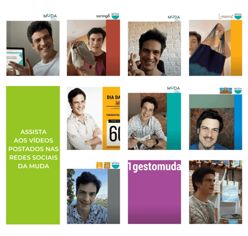 Mosaico com diversas imagens do ator Mateus Solano.