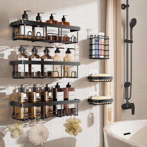 a bathroom with a shower and a tub