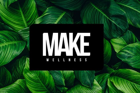 Maike Wellness company logo with leafy green background