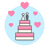 illustration gâteau de mariage