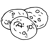 a cookie cookie with a face drawn on it