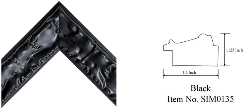 a picture of a black picture frame Item No. SIM0135