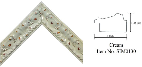 Cream Picture Frame Item No. SIM0130