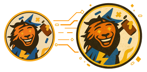 Visual preview of Texture transformation of Logo Design from Left to Right