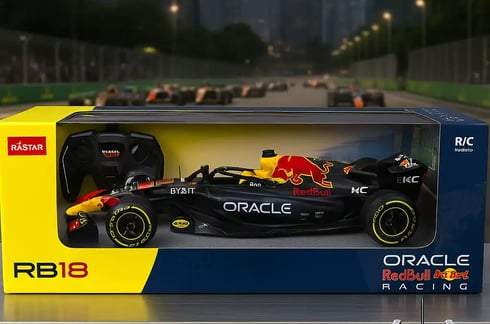 Carro a control remoto Red Bull en su caja