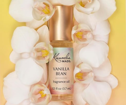 a bottle of vanilla fragance oil