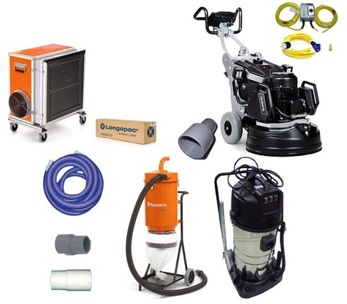 HEPA filters, longopac bags, hoses and cuff for dust extractors