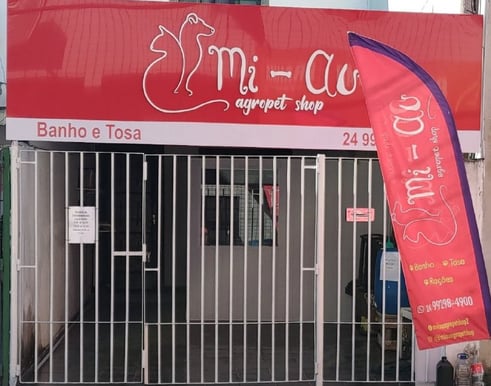 Mi Au banho e tosa quando finalizamos nossa fachada
